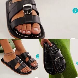 Free People Leather Buckle Sandal Sloan